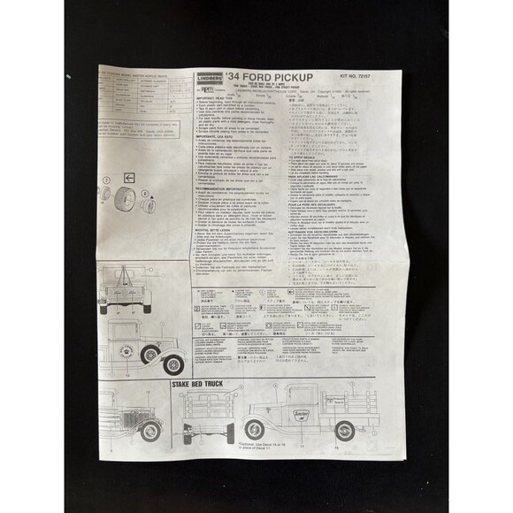 Vintage 1993 Lindberg '34 Ford Pickup 1:25 Scale Model Kit , Unopened Box - Picture 4 of 6